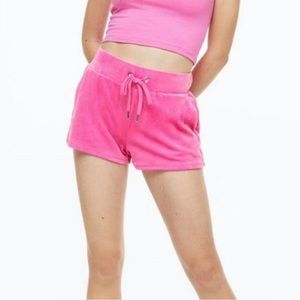 H&M Cute Hot Pink Velvet shorts